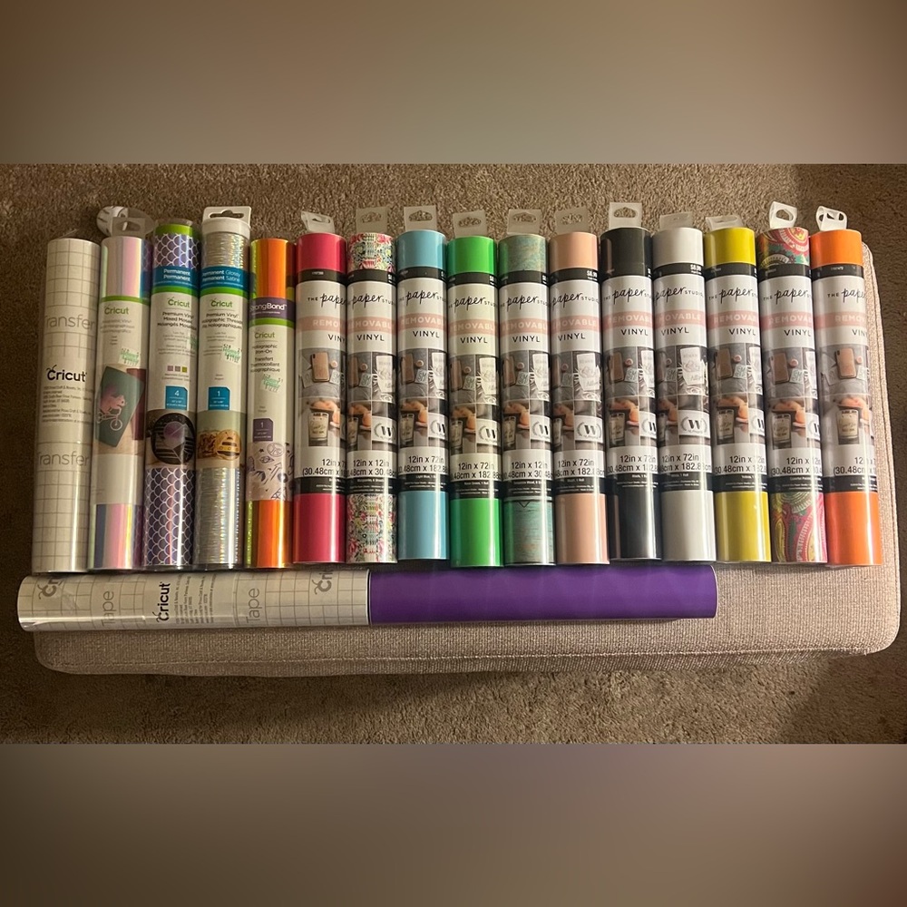 Removable Adhesive Vinyl Rolls - Assorted Colors